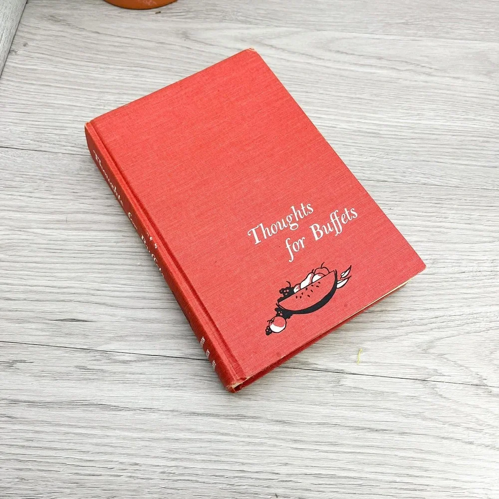 Vintage Red Cookbook Thoughts for Buffets - 1950s Cookbook - Midcentury Cookbook